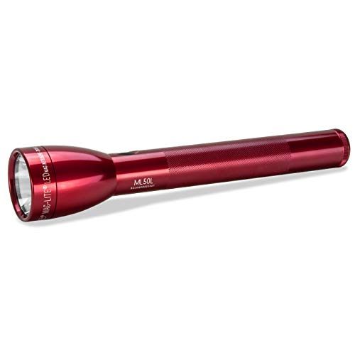 Maglite ML50L LED 3-Cell c Flashlight in Display Box, Red