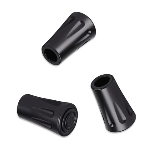 8-Pack Rubber Trekking Pole Tips - 11mm Replacement Walking Stick Caps