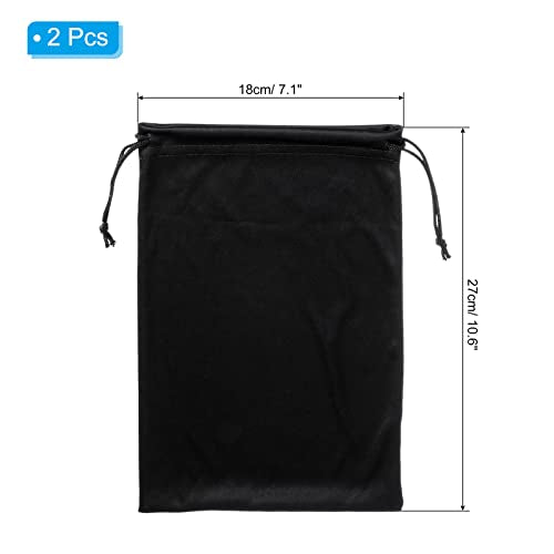 Microfiber Ski Goggle Bag - Soft Storage Sleeve Pouch - Black