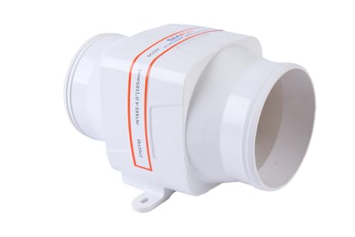 SEAFLO 4-Inch Marine Bilge Air Blower - 270 CFM, Ultra-Quiet 12V Yacht Ventilation