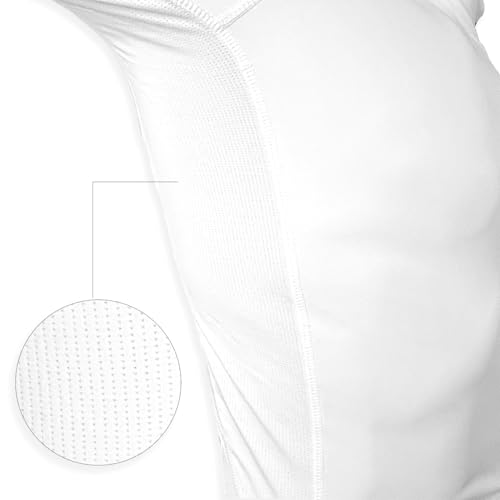 Battle PRO Kids Compression Short Sleeve Mock Neck - Medium, White