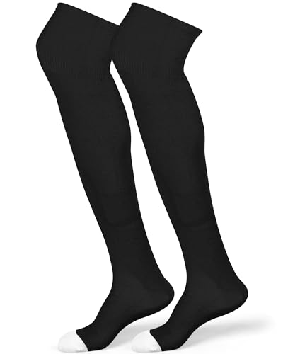 High Football Socks - X-Large Black and White