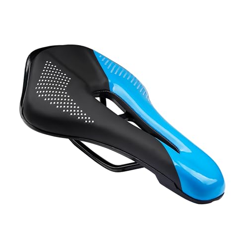 Yaruijia Blue Waterproof Bike Seat Cushion for Road & Mountain Bikes - Unisex Comfort, Ventilated, Extra Thick Padding