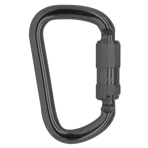 BYANG Auto Locking Carabiner 45KN 10000lbs Heavy Duty Large Climbing Carabiner - Black 1 Pack