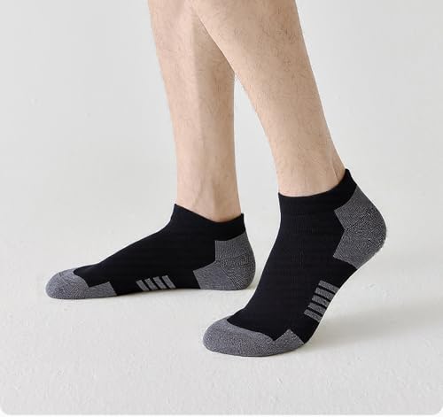 Low Cut Ankle Socks for Men - Thin Breathable Casual - 12 Pairs Black