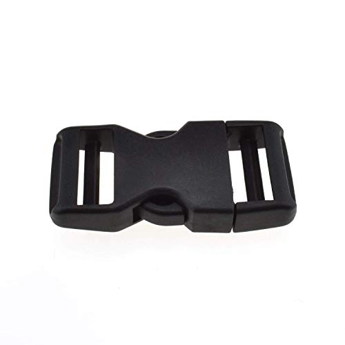 Heavy Duty Dual Adjustable Side Release Buckles for 1 Inch Webbing - 4 Pack