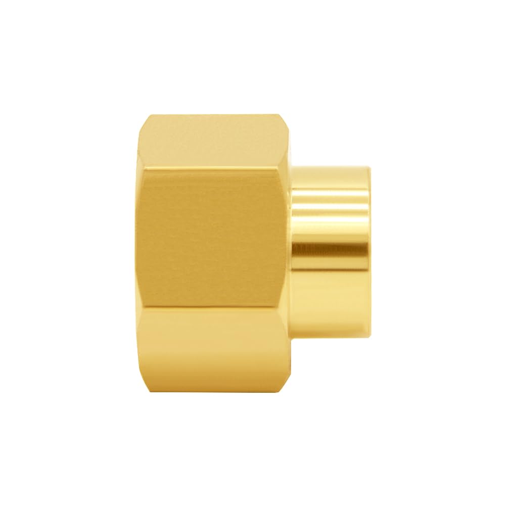 Uenede 3PCS Brass Reducer Adapter, 1/4" NPT Female to 1/2" NPT Female Thread, Hex Reducing Pipe Fitting Coupler Nipple Connector for Water/Oil/Gas