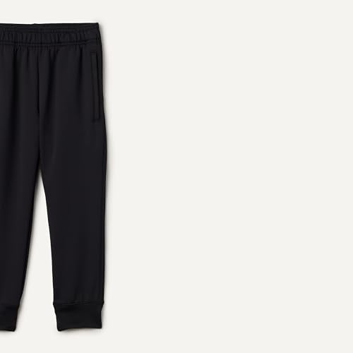 Amazon Essentials Boys' Athletic Performance Stretch Knit Jogger Track Pants - Large Black