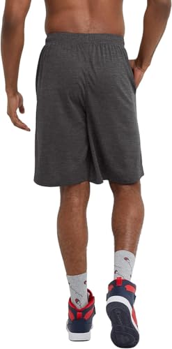 Champion Men's 9" Sport Shorts Granite Small – Moisture-Wicking, Lightweight