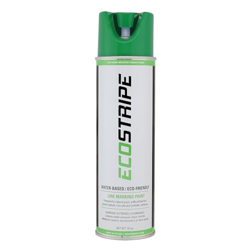 Water-Based Inverted Athletic Field Marking Paint - 18oz, 12 Cans, Augusta Green