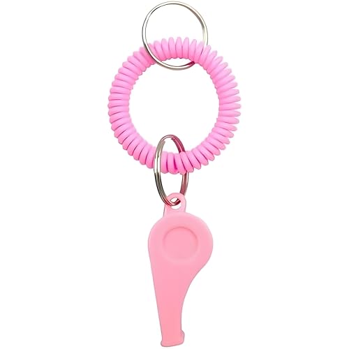 High-Frequency Sports Whistle with Adjustable Wrist Strap - Pink