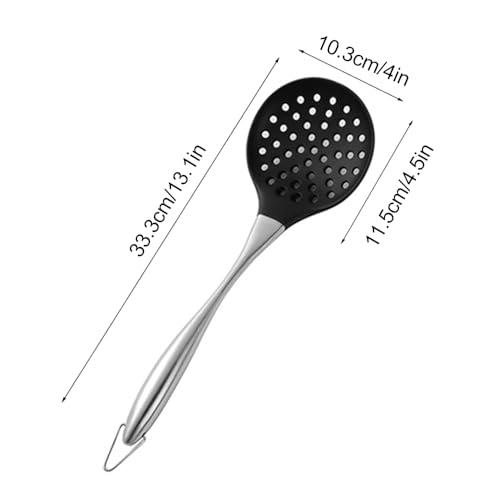 Silicone Wok Skimmer - Non-Scratch Slotted Spoon for Cooking