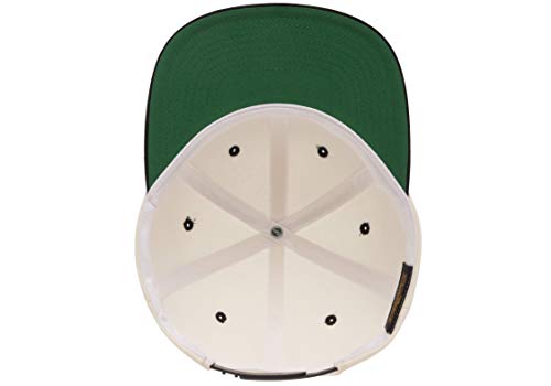 Unisex 2-Tone Wool Blend Snapback Cap - Natural Black, One Size