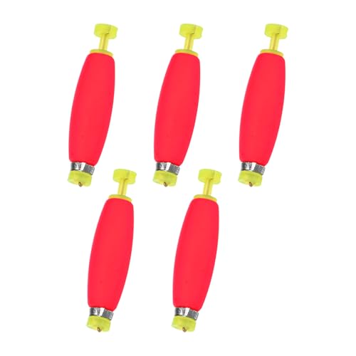 Weighted Fishing Bobbers - EVA Foam Clip-on Floats, Red, 2"