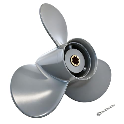 PETUSI 9 1/4 x 10 Outboard Boat Propeller for Honda 8-20 HP, Aluminum