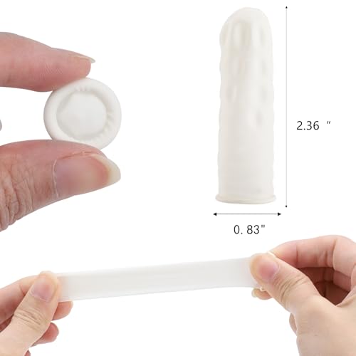 Latex Finger Cots - Medium Size, 400 Count Disposable Rubber Tips