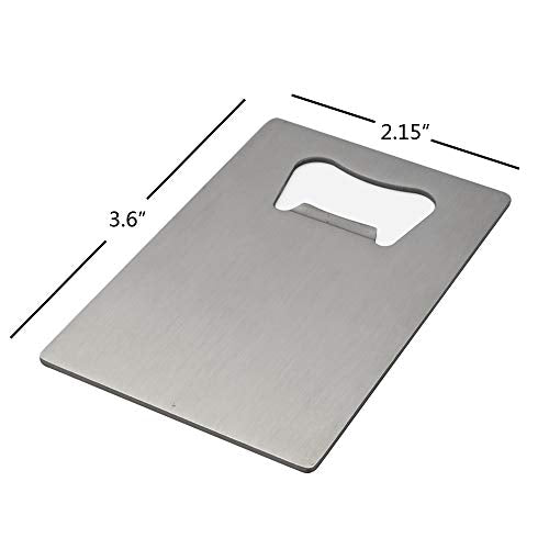 Stainless Steel Credit Card Bottle Opener - 6 Pack