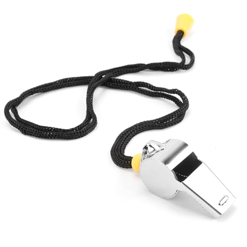 Stainless Steel Coaches Whistle with Lanyard - 2PCS