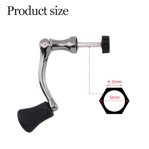 Metal Fishing Reel Handle - Medium Dark Grey, Easy Installation