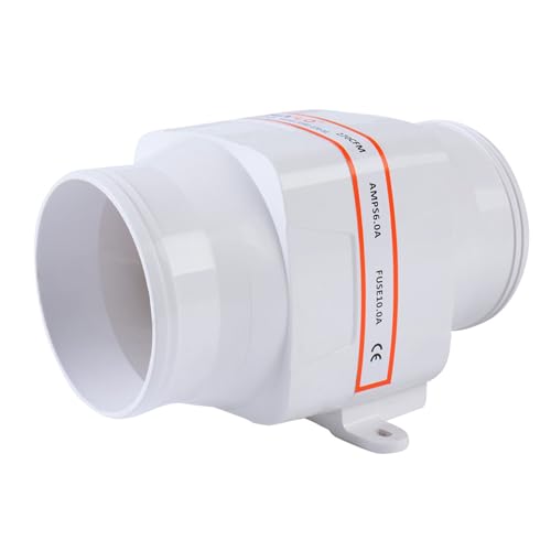 SEAFLO 4-Inch Marine Bilge Air Blower - 270 CFM, Ultra-Quiet 12V Yacht Ventilation