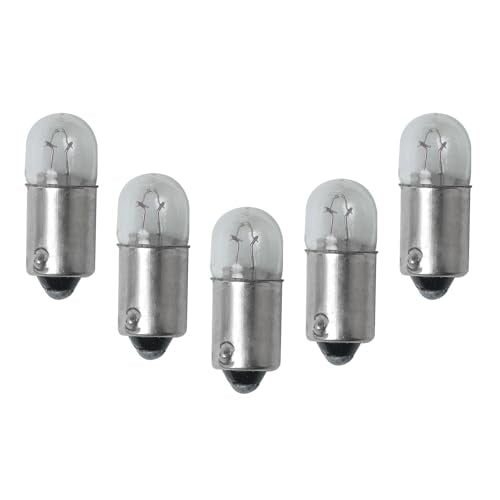 5-Pack 12V 0.25A Bayonet Base Flashlight Bulbs - Krypton Replacement