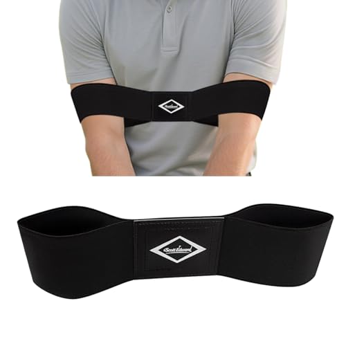 Golf Swing Training Aid - Arm Band for Correct Swing Gesture - Black / Standard Large