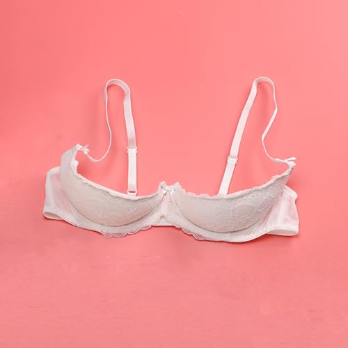 Lace Underwire Push Up Bralette - Padded Bra Top - 36B White