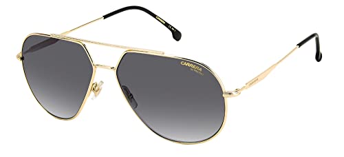 Carrera Men's Pilot Sunglasses 61mm Grey Lenses Gold Frame UV Protection