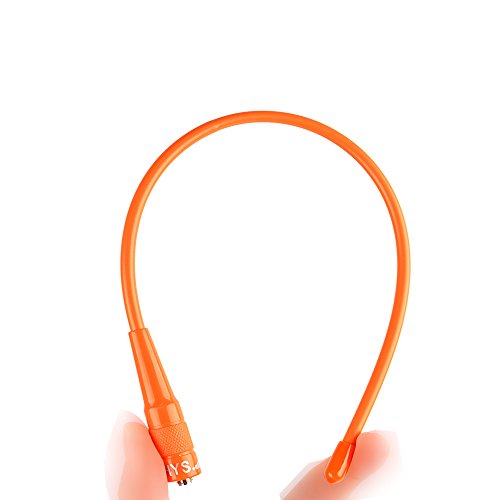HYS 15.6-inch Dual Band VHF/UHF Antenna for Baofeng Radios, Orange, SMA-Female, 144/430MHz, Model HYS-771N