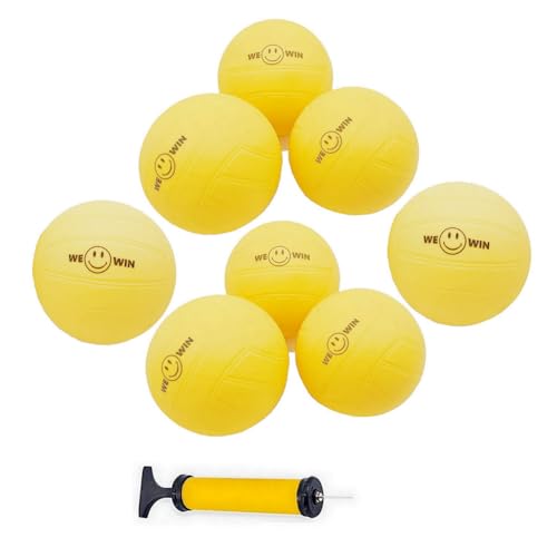 Aolowewin Water Polo Replacement Balls 8-Pack with Pump, Deep Groove Rubber, Size 3.5 inch - Listing 8