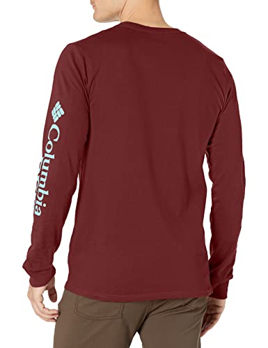 Columbia Men's Long Sleeve Fundamentals T-Shirt - Large Rich Wine Gulfstream
