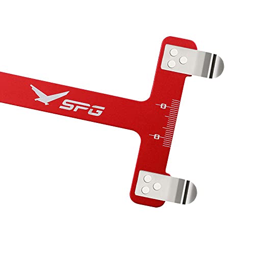 Red Archery Bow Square T-Shape Ruler Measurement Tool for Recurve & Compound Bows