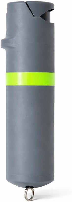 POM Pepper Spray Keychain - Maximum Strength OC Formula with UV Dye | Quick Release, 10 ft Range, 0.5 fl oz