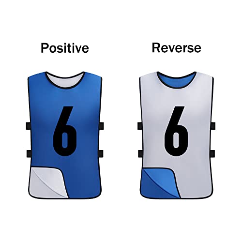 12 Pack Reversible Scrimmage Vests for Kids & Adults