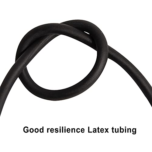 Natural Latex Rubber Tubing - 2.5mm OD Black, 3M Length