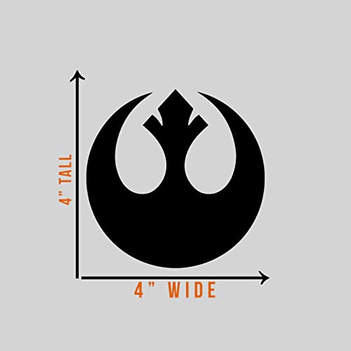 Rebel Alliance Vinyl Decal Sticker - 4" x 4" Black