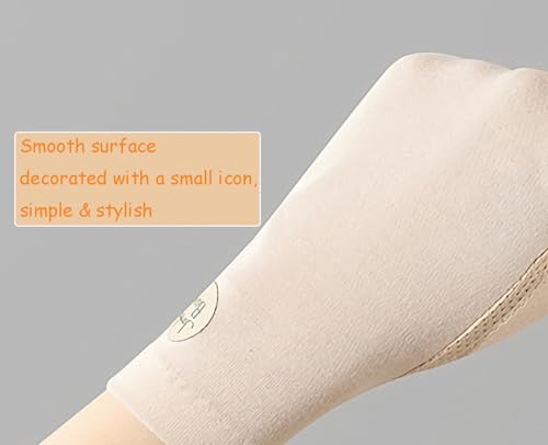 Women's UV Protection Sunblock Gloves - Non-Slip Touchscreen - Apricot 1