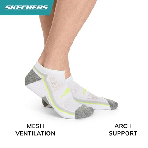 Men's Performance Golf Low Cut Socks - 3-Pack, Sizes 10-13, Safety Yellow/White/Black