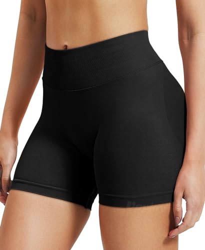 High Waisted Scrunch Butt Booty Shorts for Women - Tummy Control