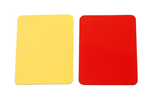 Red and Yellow Soccer Referee Cards - Set of 1