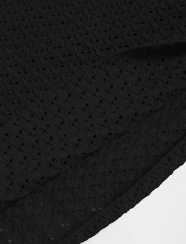 ZAFUL Women's Sheer Bikini Cover Up Mini Skirt - One Size / Black