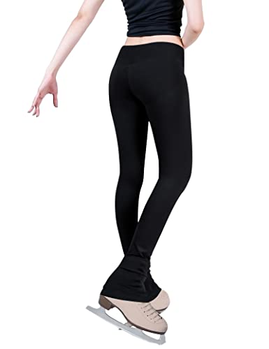 Ice Skating Pants for Girls - High Waist Leggings 14-16 Years / Black