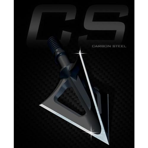 G5 Montec CS Fixed Blade Broadheads 100 Grain, Sharp Carbon Steel, 1 1/16" Diameter, Pack of 3
