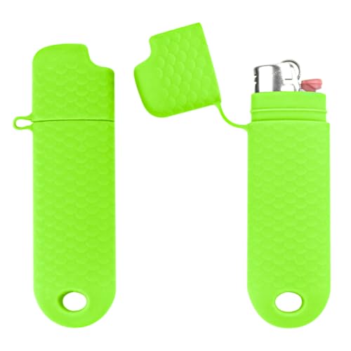 5 Pack Waterproof Silicone Lighter Cases for BIC J6 - Light Green