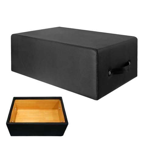 Pilates Sitting Box with Leather Cover & Foam Padding - 23.6x15.7x9.8