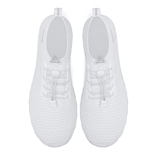 Racqua Water Shoes Women Men Barefoot Sport Beach Swim Shoes Size 7.5 Women / 6.5 Men - Hd137-White