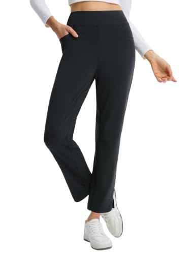 Baleaf Women's Fleece-Lined Thermal Pants - Petite 25" Black, Medium Winter Travel