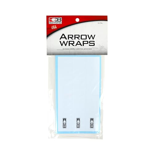 Bohning Solid Arrow Wraps - 5.5" Small White Vinyl Archery Arrow Wraps