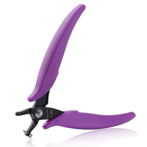 SPEEDWOX Metal Hole Punch Pliers 1.5mm Round for Sheet Metal, Short Jaw Single Puncher, Jewelry Making Tool, Earring Craft Beading Hobby Precision Pliers