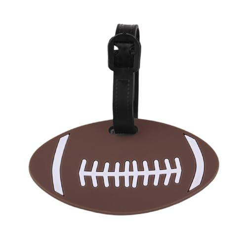 Football Luggage Tag - Round Name Tag for Travel